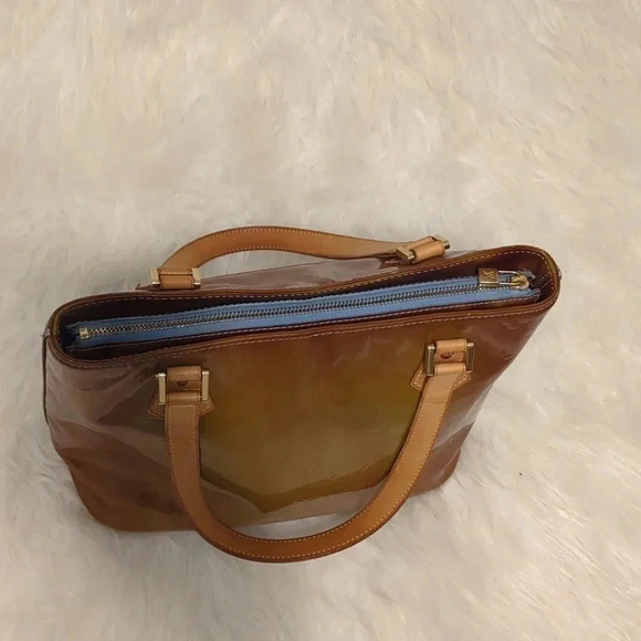 Authentic Louis Vuitton Vernis Houston Shoulder Bag Brown M91005 LV 8307J - Picture 5 of 11